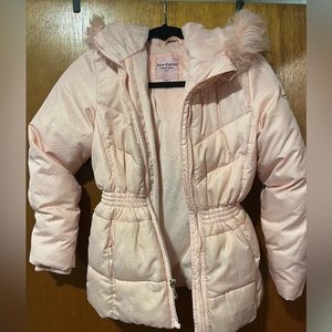 Girls Pink Coat Youth Size Medium Juicy Coutoure